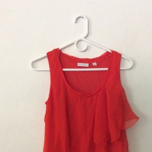 Sleeveless NY & Company Orange Blouse